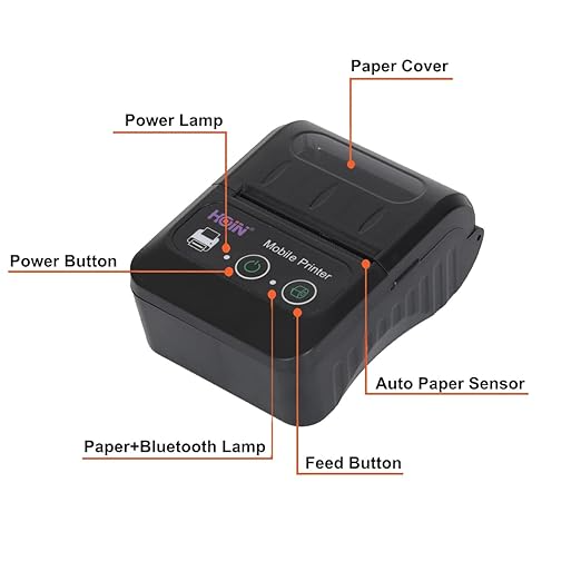 Hoin HL-58B Portable 58mm Thermal Receipt Printer (USB+BT)