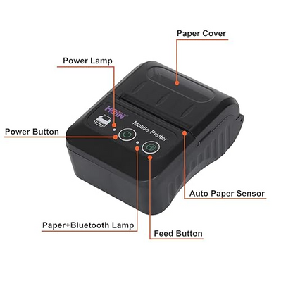 Hoin HL-58B Portable 58mm Thermal Receipt Printer (USB+BT)